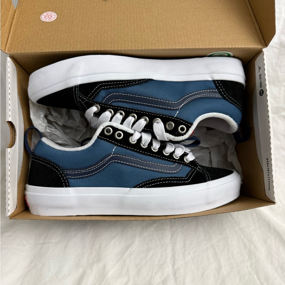 Vans Old Skool 36+ Black & Stv Navy Skate Shoes